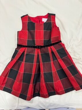 The Children's Place Red and Black Plaid Holiday Dress